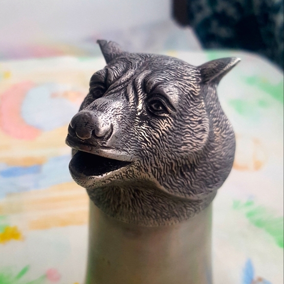 Vintage Bear Stirrup Cup Pewter - Picture 6 of 13